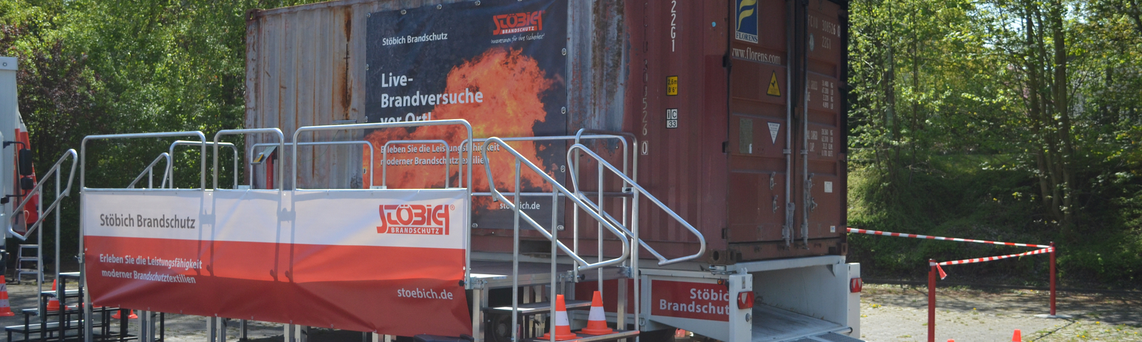 Live-Brandversuch in Goslar