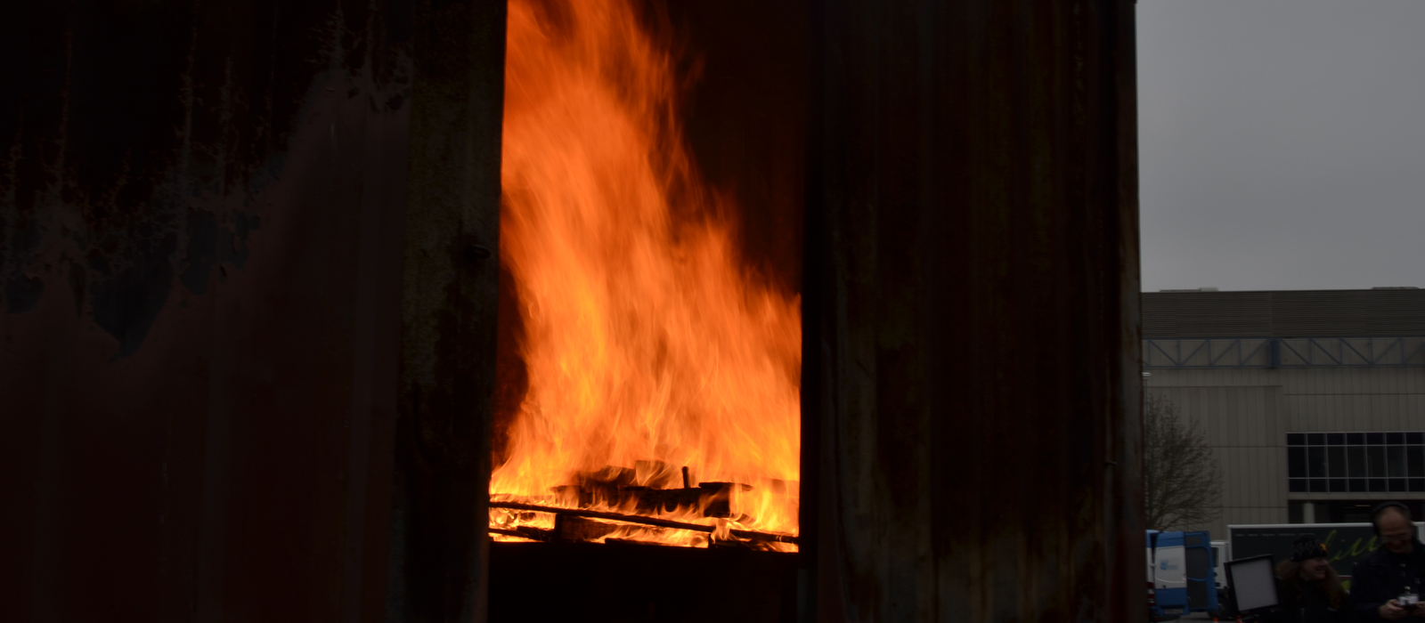 Live-Brandversuch in Goslar