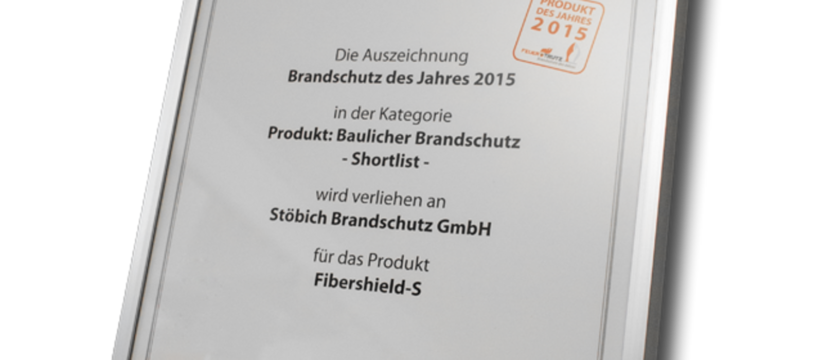 Stöbich-brandscherm voor German Design Award genomineerd